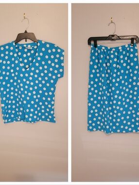 Vintage Polka Dot 2pc Skirt Set